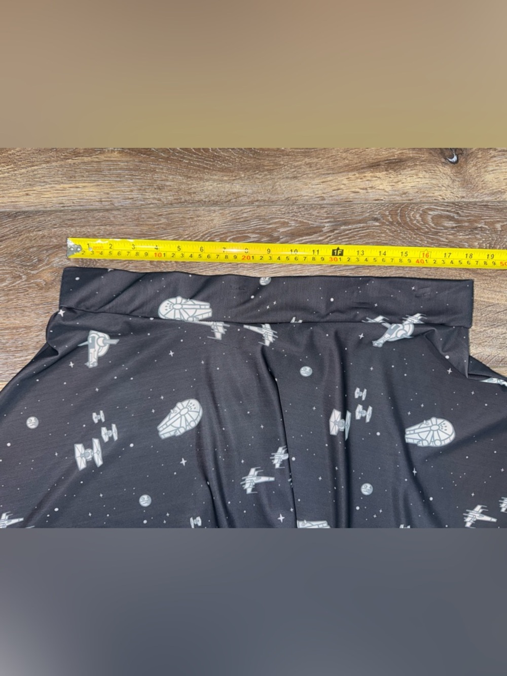Star Wars Tee Fury Ship All Over Print Black and Gray Skater Skirt Size 3XL - Picture 7 of 9